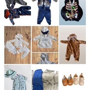 100 pieces of baby clothes size 0-3 and 6 months